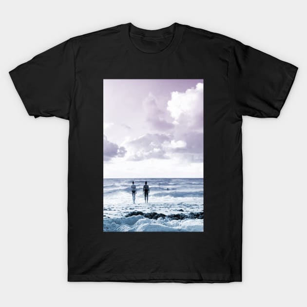 Seascape Horizon Gradient Sky T-Shirt by gallerynadine